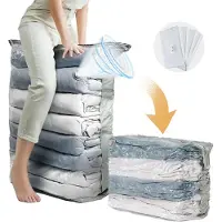 Famanu - Kubus vacuüm opbergtassen extra groot 4 stuks maat 80*100*38cm extra grote organizer vacuümzakken en opbergtas