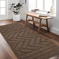 Famanu – Deurmat binnen en buiten antislip wasbaar 50 x 120 cm donkergrijs