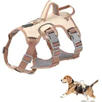 Famanu – Hondentuig voor kleine en middelgrote honden, ademend en comfortabel anti-trekharnas met dubbele handgrepen