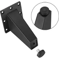 Famanu - 6 stuks verstelbare zwarte kastpoten 92 mm - metalen tafel-/bank-/bedpoten
