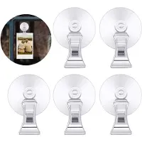 Markenlos Set van 5 zuignaphouderclips – Multifunctionele clips voor ramen, aquaria, parkeerkaarten en glas