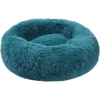 Famanu – Rond Fluffy Honden- en Kattenbed – Zacht Pluche Donutbed, Wasbaar en Geschikt voor Kleine en Middelgrote Huisdieren