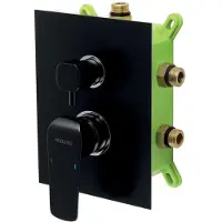 Novaservis Nobless Tina - Inbouwkraan Tina voor 3 functies met binnenwerk, zwart mat BOX38051RX,5