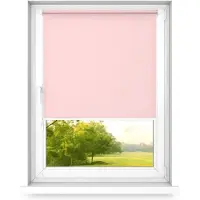 Time4blinds mini rollo basic - Rolgordijn - Niet-invasief - Raamrolgordijn binnen zonder boren - Niet-invasieve handgrepen - Dimmen rollo - 1100x1000mm Roze - Bediening aan de Linkerkant