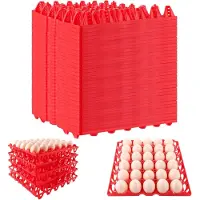 Famanu – 20 stuks eierhouders - eierhouders voor koelkast - eierhouder dienblad voor 30 eieren - groothandel eieren bewaren voor het bewaren - sorteren en verzenden van eieren (rood)
