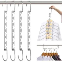 Famanu – Metalen magische kleerhanger, antislip en ruimtebesparend voor broeken en jurken