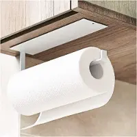 Famanu - Papieren handdoekhouder onder kast – toiletrolhouder wandmontage zelfklevend – hanger handdoekenrek voor badkamer, koelkast, gootsteen