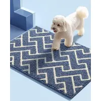 Famanu Deurmatten voor Binnen, 50x80cm, Antislip Achterkant,Vuilvangmat,Absorberende Antislip Deurmat voor Ingang, Binnen, Keuken, Voordeur, Huisdieren en Tuin (Blau)