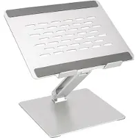 Famanu - Verticale laptopstandaard aluminium ruimtebesparend voor laptops en tablets grijs