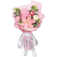 Famanu – Tulpen Kunstbloemen Geschenken voor Vrouwen Voor Altijd Bewaarde Bloemen Decoraties Handgemaakt Gebreid Nep Roze Tulp voor Moederdag Huwelijk Jubileum Afstuderen Verjaardag