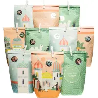 Famanu – Ramadan-kalender van papier - doe-het-zelf - zakjes om te vullen - voor kinderen en volwassenen - bedrukte zakjes pastelkleuren