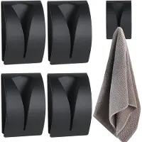 Famanu - Zelfklevende handdoekklemmen, 4 stuks, rvs, wandmontage zonder boren