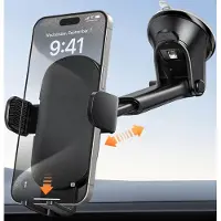Famanu – Telefoonhouder voor auto met ultra sticky gel zuignap, geschikt voor grote smartphones en dikke hoesjes