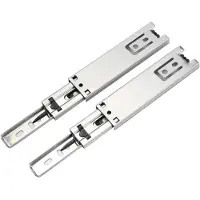 Markenlos Mini ladegeleiders met soft-close mechanisme, 5 inch - Volledig uittrekbaar, zijmontage