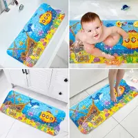 Famanu - Antislip kinderbadmat 100 x 40 cm, badmat kinderen, antislipmat douchemat, antislipmat badkuip met 200 zuignappen, BPA-vrij, schimmelbestendig, machinewasbaar
