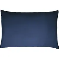 Famanu – Kussensloop van 100% katoen satijn set van twee huisvrouwen kussensloopset anti allergie 300 draadtelling luxe beddengoed marineblauw 50 x 75 cm