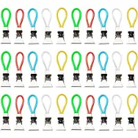 Famanu – Set van 30 handdoekclips in 5 kleuren, metalen clips met haken voor het ophangen van handdoeken, theedoeken en strandlakens