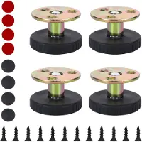 Famanu – 4 stuks verstelbare metalen meubelpoten 27–40 mm zwart met dempingspads en montageaccessoires