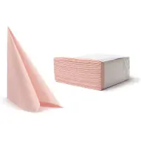 Famanu – Set van 50 premium wegwerpservetten van 40x40 cm in roze, stofachtig en ideaal voor bruiloften en evenementen