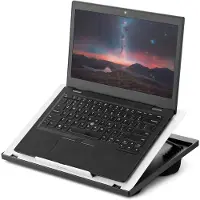 Famanu - Aluminium laptopstandaard verstelbaar geschikt voor 10-14 inch laptops zilver