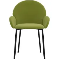 vidaXL Eetkamerstoelen 2 st fluweel lichtgroen