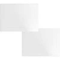 Famanu – Set van 2 badmatten wit 100% katoen 50 x 70 cm 550 g m² sneldrogende douchemat kleur: wit