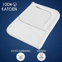 Famanu - Waterdichte matrasbeschermer 180x200 cm, Oeko-Tex gecertificeerd, ademend en elastisch – Wit