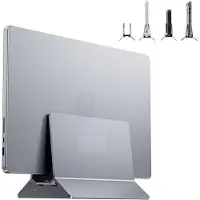 Famanu - Verticale laptopstandaard, laptopstandaard compatibel met MacBook Air & Pro, Mac Mini, iPad en andere laptops, bureaustandaard aluminium
