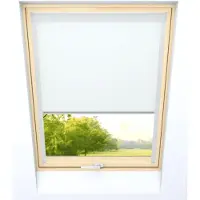 Time4blinds - Dakraam Rolgordijn - Breedte 500mm, Hoogte 812mm - Compatibel met Velux, Compatibel met Fakro - Verduisterend Rolgordijn, Thermisch Rolgordijn, Zonwering voor Dakramen - Wit