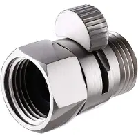 Famanu – Douche afsluitventiel, hoekventiel G 1/2, messing met geborstelde afwerking, waterstop voor douche