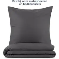 Famanu - Set van 2 kussenslopen 40 x 60 – kussensloop, kussensloop van zachte, geborstelde microvezelstof, antraciet
