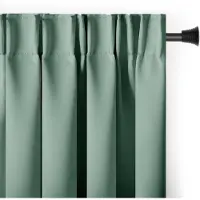 Famanu – Blackout Gordijn cm Mint 1 st. Geplooid Verduisteringsgordijn Ondoorzichtig raamdecoratie Dekoschal Decorgordijn Blackout