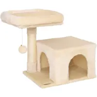 Famanu - Kattenligplaats met verstelbare hoogte, pluche rustplek met krabfuncties