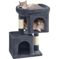 Famanu - Krabpaal voor kittens, stevige constructie met houten stammen en sisal bekleding