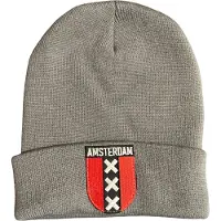 AWR Hoogstaande Kwaliteit Muts / Beanie | One Size | Grijs Amsterdam XXX