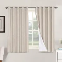 Famanu – Buitengordijn Ondoorzichtige Gordijnen Met Oogjes Grijs Verduisteringsgordijn Raam B 300 X H 240 Cm Buitengordijn
