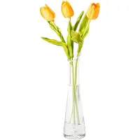 Famanu – handgemaakte geblazen kunst knop glazen vaas helder glas bloemenvaas enkele steel vazen decoratieve knop vaas glazen vaas flessen middelpunt voor bruiloft thuis en kantoor decor