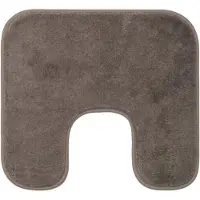 Famanu – Badmat - ca. cm - met uitsparing - taupe kleur - zacht en absorberend - antislip onderzijde - geschikt voor badkamer of toilet