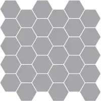 vidaXL Hexagon Tegel 10 st Grijs 30 x 30 cm Polyurethaan en PET