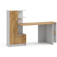 Vicco Bureau Tomy Wit/Goudkleurig Eiken 150 x 59 cm Set van 2, Model 59192