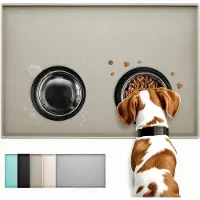Famanu – Siliconen voermat voor honden en katten, antislip en verhoogde rand, vaatwasmachinebestendig, gemakkelijk te reinigen