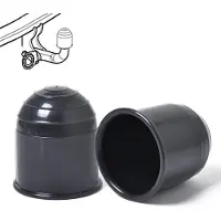 Famanu - Set van 2 trekhaakdoppen, Ø50 mm, zwart kunststof, universeel