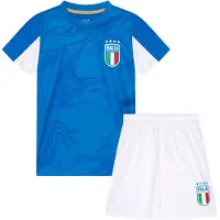 FIGC Italië Voetbaltenue Kinderen - Maat 140 - Officiële Fanmerchandise - Sportkleding - Jongens & Meisjes - Blauw - Wit