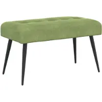 vidaXL Bank met knopen tufting Lichtgroen 80 x 40 x 46 cm fluweel