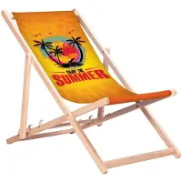 Greenblue GB183 - Strandstoel - Klassieke beukenhouten ligstoel met 'Enjoy'-opdruk- tot 110 kg