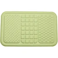 Famanu – Likmat voor honden/katten - Tripple Design Slow Feeding Lick Mat met Zuignappen voor Huisdier Traktaties en Voedsel (Anti-slip - Food Grade Siliconen) - Groen
