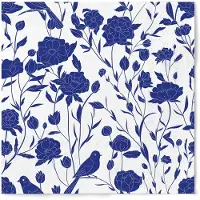 Famanu - Designer Servetten – 20 stuks 16,5x16,5 cm – Blauw-Wit Porselein Design – Voor Feest en Verjaardag