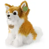 Rappa ECO knuffel hond Chihuahua 28 cm - realistische knuffel van recyclede PET flessen - karamel