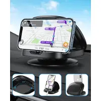 Famanu Mobiele telefoonhouder voor in de auto, 360° draaibaar, voor dashboard, telefoonhouder met kleefvoet, voor smartphone