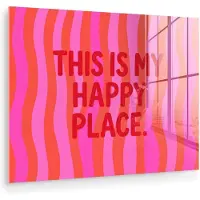 MuchoWow Glasschilderij 80x60 cm - Schilderij acrylglas - Tekst - Modern - Kleurrijk - Foto op glas - Muurdecoratie woonkamer - Wanddecoratie slaapkamer - Schilderijen